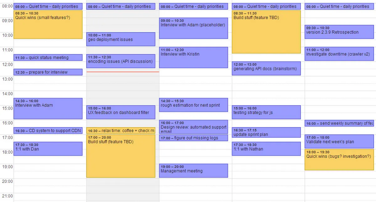 Author's Calendar Template