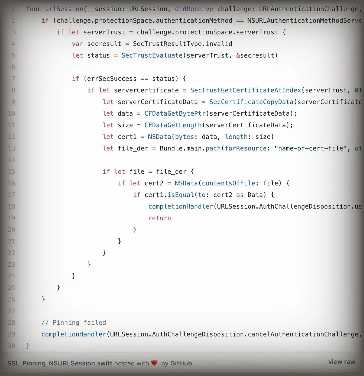 <https://medium.com/@dzungnguyen.hcm/ios-ssl-pinning-bffd2ee9efc>{:target="_blank"}