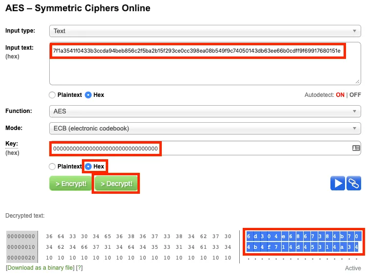 “**6d304e6867384b704b4f714d45314a34**” is the Token result we want!