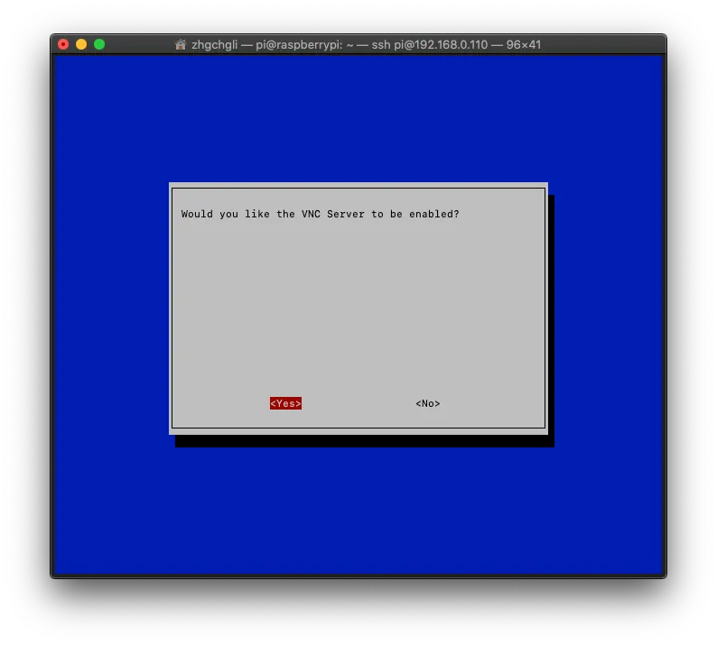 Use " **←** " to select " **Yes** " to open