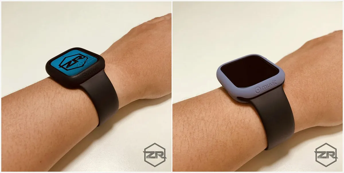 试戴,左:黑色/右:淡紫色