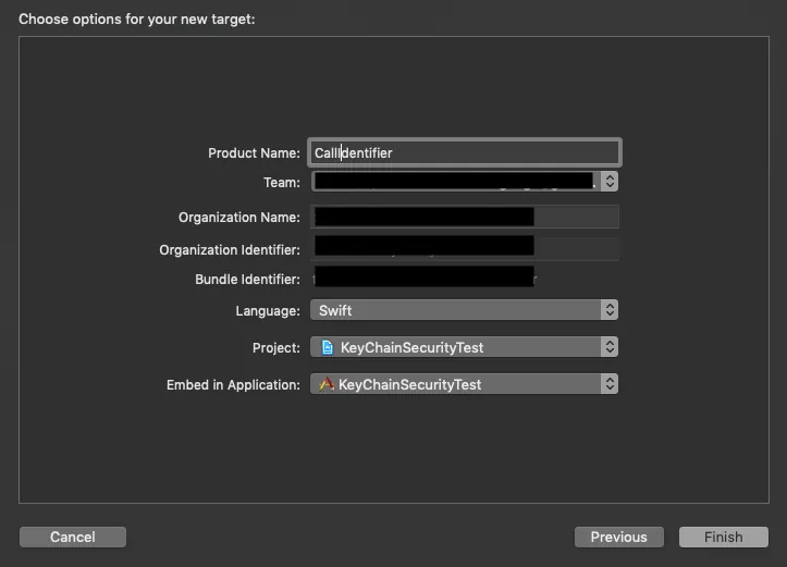 Enter Extension Name